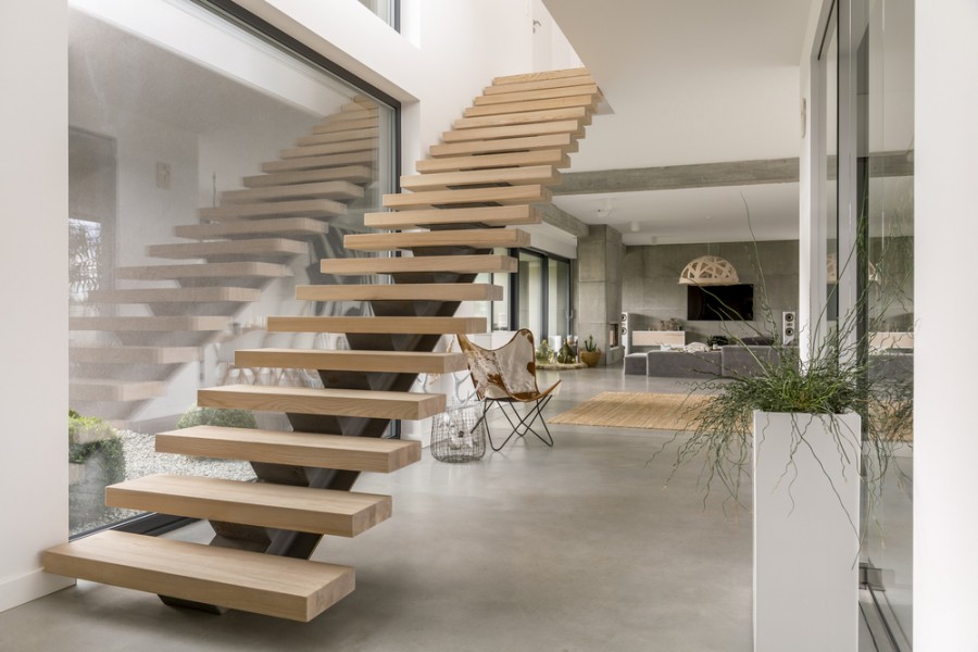 Escalier sans contremarche : un élément design de votre intérieur